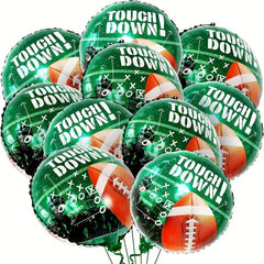 12pcs Rugby Balloons Set - Rugby Field Balloons & Foil Rugby Balloons