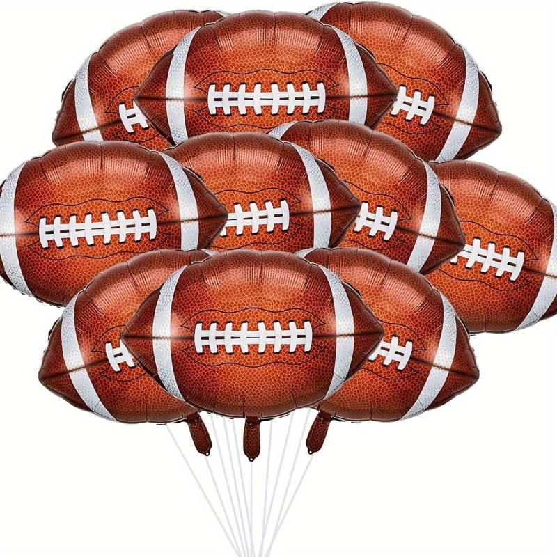 12pcs Rugby Balloons Set - Rugby Field Balloons & Foil Rugby Balloons