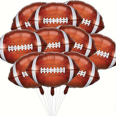 12pcs Rugby Balloons Set - Rugby Field Balloons & Foil Rugby Balloons