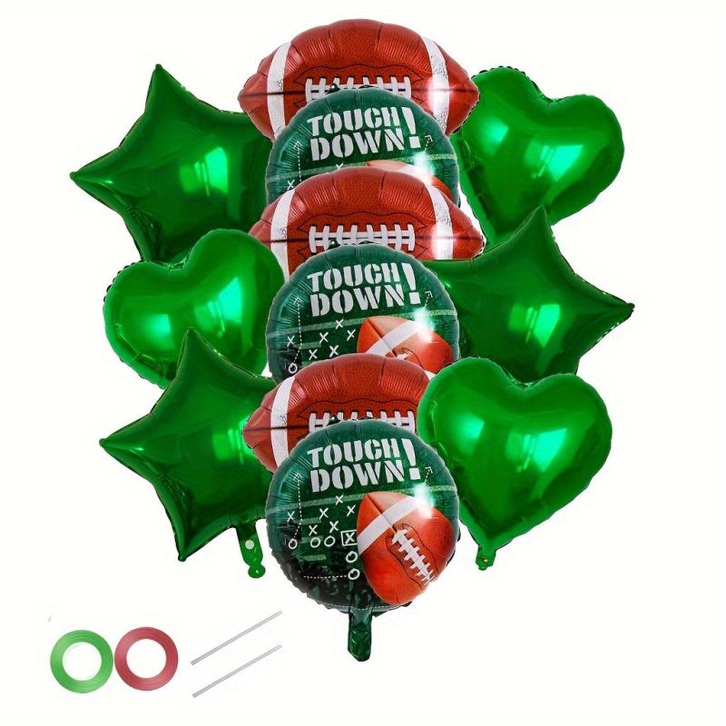 12pcs Rugby Balloons Set - Rugby Field Balloons & Foil Rugby Balloons