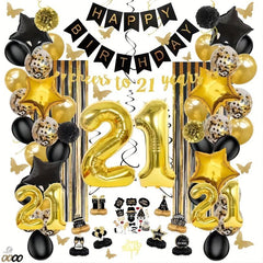 113pcs 21 Year Old Birthday Set for Boys Party
