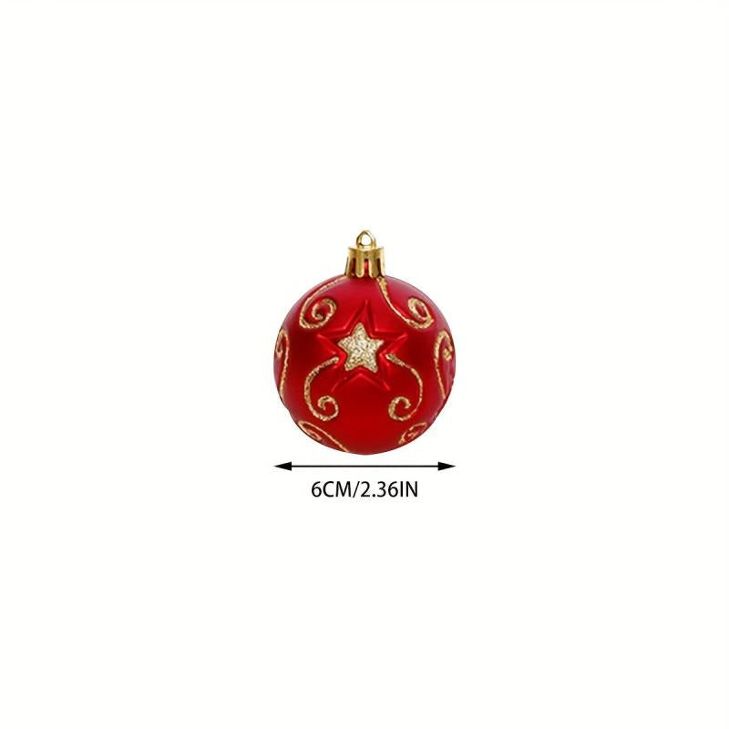 30pcs Shatterproof Christmas Ball Ornaments Glitter Balls