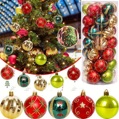 30pcs Shatterproof Christmas Ball Ornaments Glitter Balls