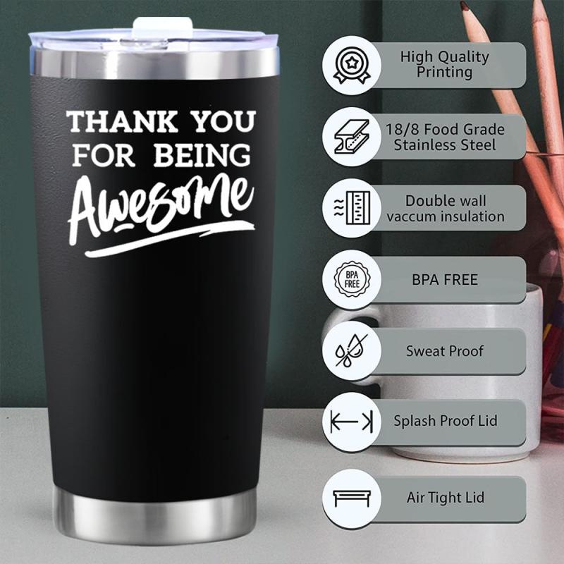 Insulated Coffee Tumbler with Lid for Coworkers