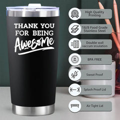 Insulated Coffee Tumbler with Lid for Coworkers