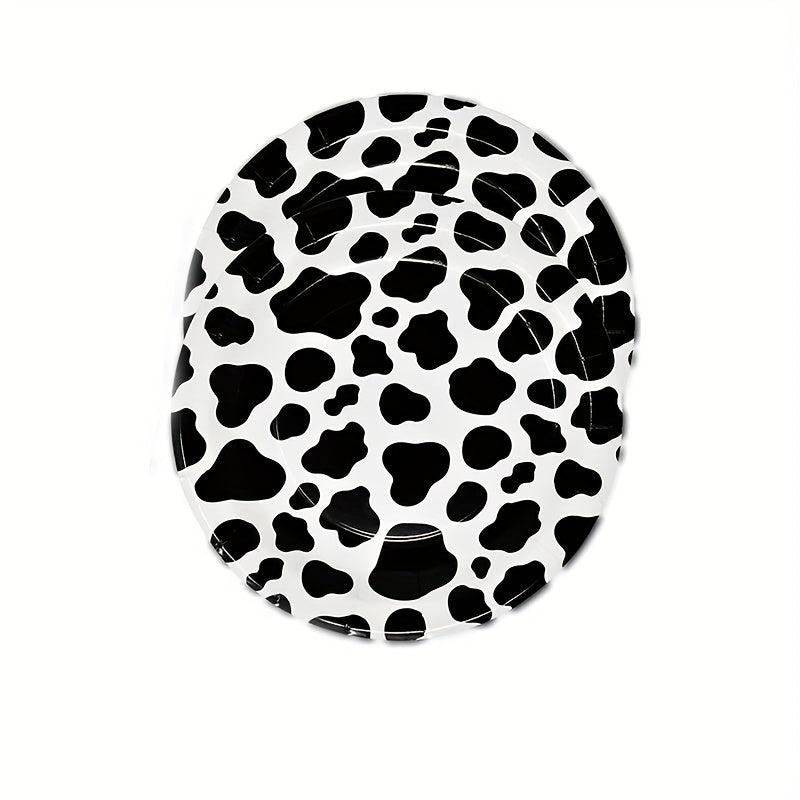 Cow Print Party Supplies Set - Plates, Napkins, Cups for Cow Themed Birthday