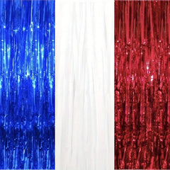 3pcs Red Tassel Rain Curtain Decoration Background for Party Photo Booth Props