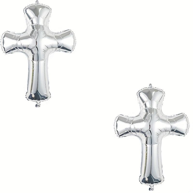 2pcs Cross Aluminum Film Balloon Scene Decoration