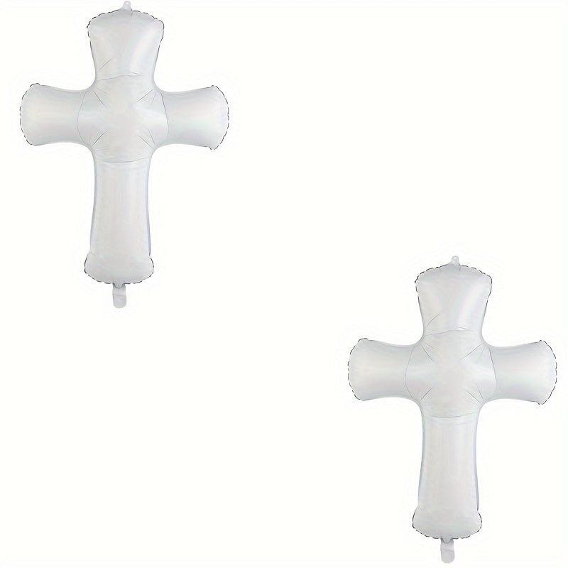 2pcs Cross Aluminum Film Balloon Scene Decoration