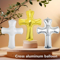 2pcs Cross Aluminum Film Balloon Scene Decoration
