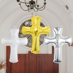 2pcs Cross Aluminum Film Balloon Scene Decoration