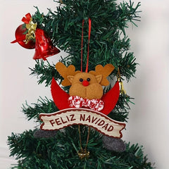 Christmas Pendant Santa Reindeer Decoration for Family Party