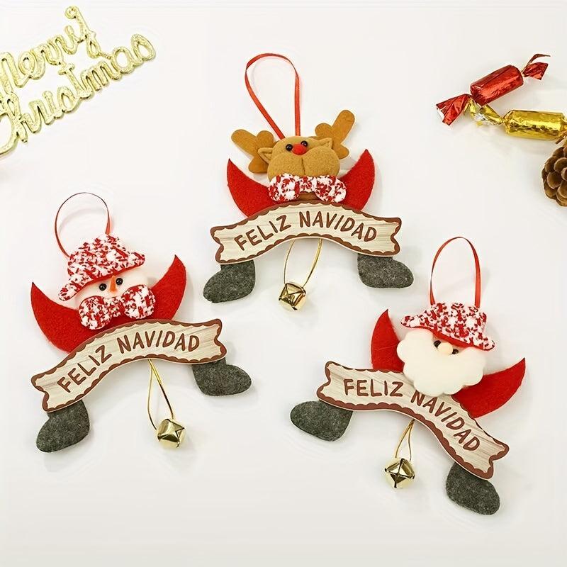 Christmas Pendant Santa Reindeer Decoration for Family Party