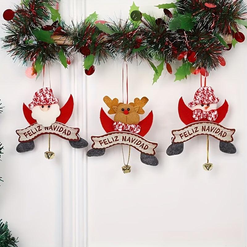 Christmas Pendant Santa Reindeer Decoration for Family Party