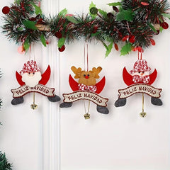 Christmas Pendant Santa Reindeer Decoration for Family Party