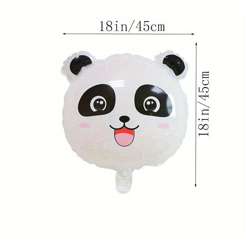Panda Party Decoration Set: Flags, Balloons, Round Balls, Ribbon - 70pcs