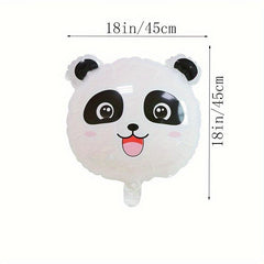 Panda Party Decoration Set: Flags, Balloons, Round Balls, Ribbon - 70pcs