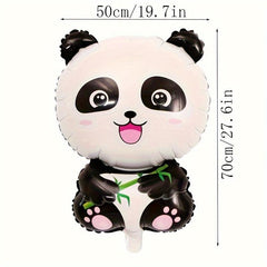 Panda Party Decoration Set: Flags, Balloons, Round Balls, Ribbon - 70pcs