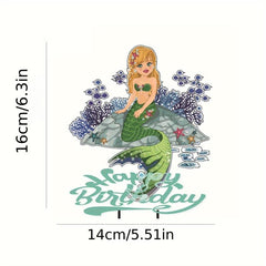 25pcs Mermaid Birthday Party Decoration Set Pull Flag Insert Row Scene Layout