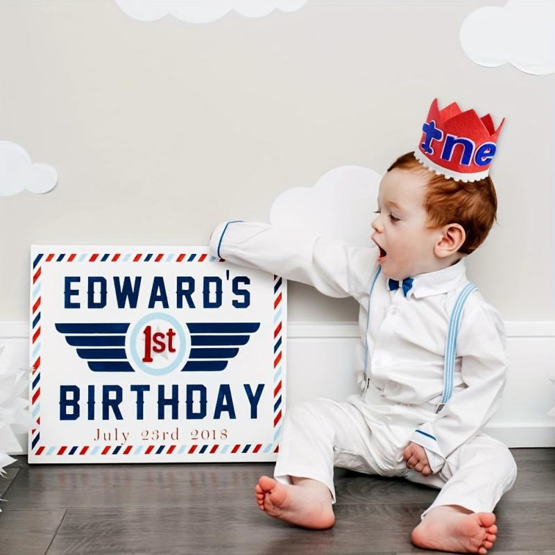 Aeroplane 1st Birthday Party Hat Photo Props