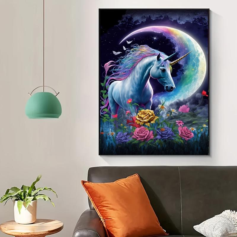 Unicorn Pattern Canvas Painting Poster for Home Wall Decoration