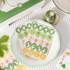 200pcs Green Baking Decoration Stickers Dessert Toast Cake Cookie Stickers
