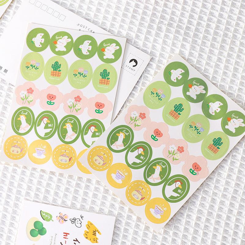 200pcs Green Baking Decoration Stickers Dessert Toast Cake Cookie Stickers