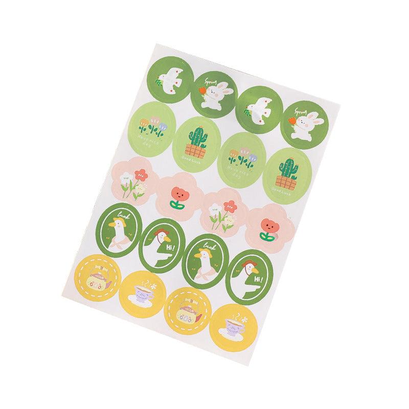 200pcs Green Baking Decoration Stickers Dessert Toast Cake Cookie Stickers