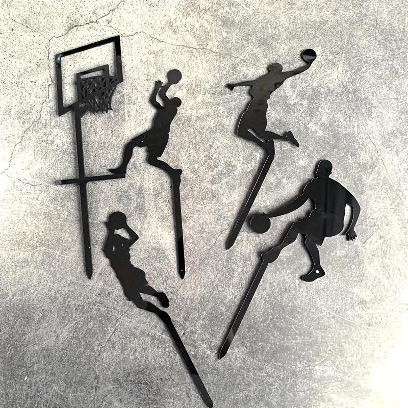 Basketball Scene Cake Decoration Set - Pack of 5