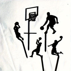 Basketball Scene Cake Decoration Set - Pack of 5