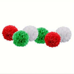 Christmas Party Decoration Set - Non-woven Bra Flag Paper Bouquet Honeycomb Ball