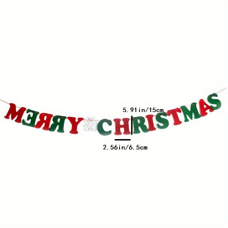Christmas Party Decoration Set - Non-woven Bra Flag Paper Bouquet Honeycomb Ball