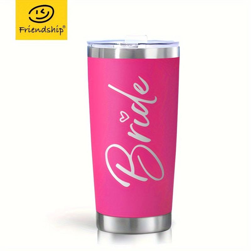 Pink Stainless Steel Coffee Tumbler - Christmas Bride Gift