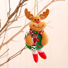 Christmas Hanging Ornaments Reindeer Decor Santa Snowman Elk Bear