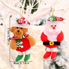 Christmas Hanging Ornaments Reindeer Decor Santa Snowman Elk Bear