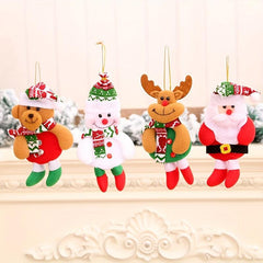 Christmas Hanging Ornaments Reindeer Decor Santa Snowman Elk Bear