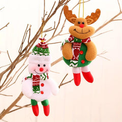 Christmas Hanging Ornaments Reindeer Decor Santa Snowman Elk Bear