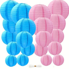 21pcs Pink Lantern Gender Reveal Party Set