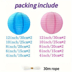 21pcs Pink Lantern Gender Reveal Party Set