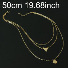 Boho Women's Bead Charm Three Layer Necklace