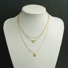 Boho Women's Bead Charm Three Layer Necklace