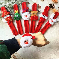 2pcs Christmas Clap Circle Bracelet Cartoon Pop Circle