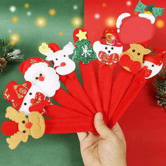 2pcs Christmas Clap Circle Bracelet Cartoon Pop Circle