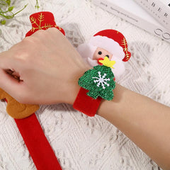 2pcs Christmas Clap Circle Bracelet Cartoon Pop Circle