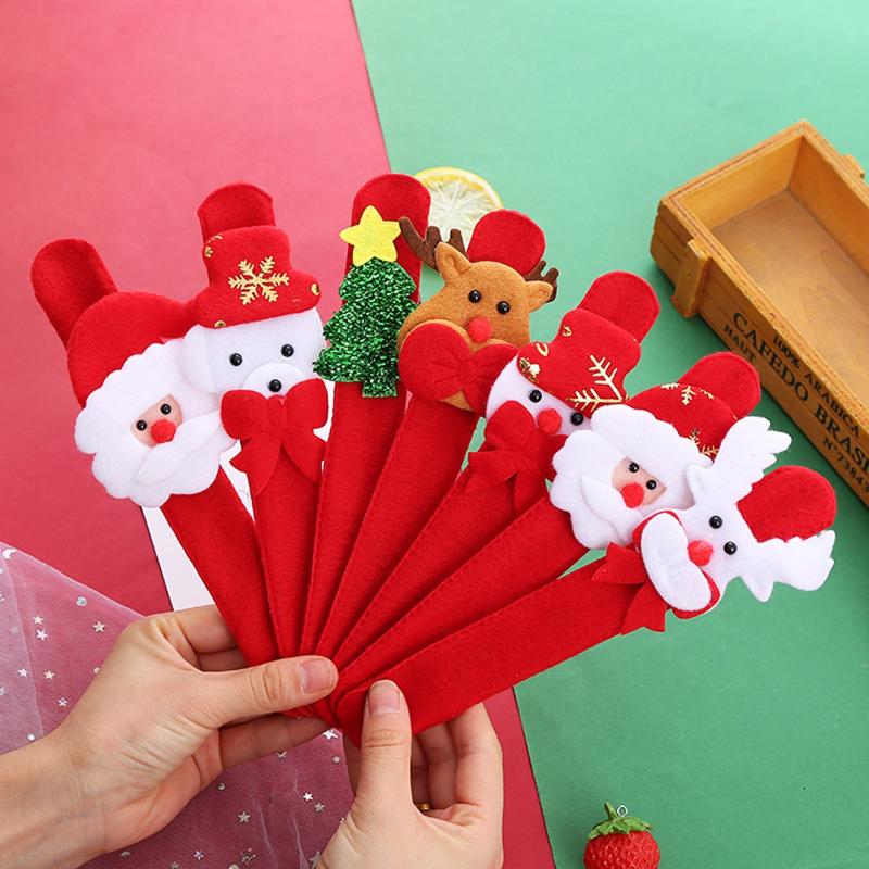 2pcs Christmas Clap Circle Bracelet Cartoon Pop Circle