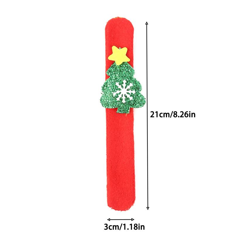 2pcs Christmas Clap Circle Bracelet Cartoon Pop Circle