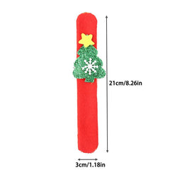 2pcs Christmas Clap Circle Bracelet Cartoon Pop Circle
