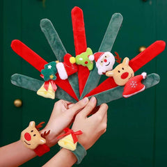 2pcs Christmas Clap Circle Bracelet Cartoon Pop Circle