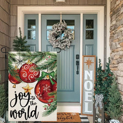 Christmas Garden Flag Joy To The World Outdoor Winter 30 48X45 72 Cm
