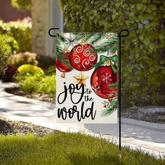 Christmas Garden Flag Joy To The World Outdoor Winter 30 48X45 72 Cm